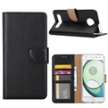 Hoesje voor Motorola Moto Z2 Play - Book Case - geschikt voor 3 pasjes - Zwart 