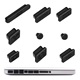 Anti-dust plugs voor MacBook Pro 13.3/MacBook Pro 15.4 - Zwart