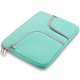  Voor MacBook Pro 13.3 of MacBook Retina 13.3 inch - Laptoptas - Laptop Sleeve met rits - Mint Groen