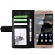 Premium Leer  Hoesje Book - Wallet Case Boek Hoesje voor Huawei P8 Zwart