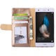 Premium Leer  Hoesje Book - Wallet Case Boek Hoesje voor Huawei P8 Lite Goud