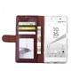 Premium Leer  Hoesje Book - Wallet Case Boek Hoesje voor Sony Xperia Z5 Bruin