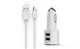 Duo Dual USB Autolader voor Samsung met Micro USB Kabel 3400mA met 2 poorten