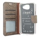 Hoesje voor LG G5 H850 - Book Case - Schubben Print - Donker Bruin - geschikt voor 3 pasjes