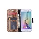 Hoesje voor Samsung Galaxy Core Prime G360 Boek Hoesje Book Case Slangen Print Licht Bruin