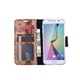 Hoesje voor Samsung Galaxy Note 4 N910 Boek Hoesje Book Case Slangen Print Licht Bruin