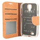 Hoesje voor Samsung Galaxy S4 i9500 i9505 i9515 Boek Hoesje Book Case Schubben Licht Bruin