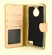 Hoesje voor Motorola Moto E4 - Book Case - geschikt voor 3 pasjes - Goud