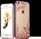 Transparant Hoesje met roze bloemetjes Apple iPhone 6/6s - Back Cover - TPU - Roze Rand